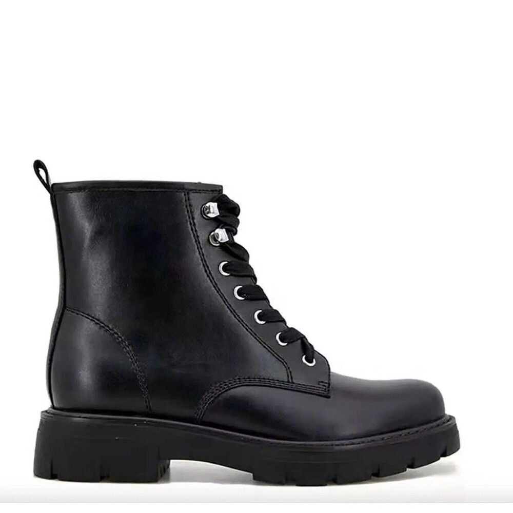 MADDEN GIRL WOMEN COMBAT BOOTS LACE UP BLACK SIZE 8